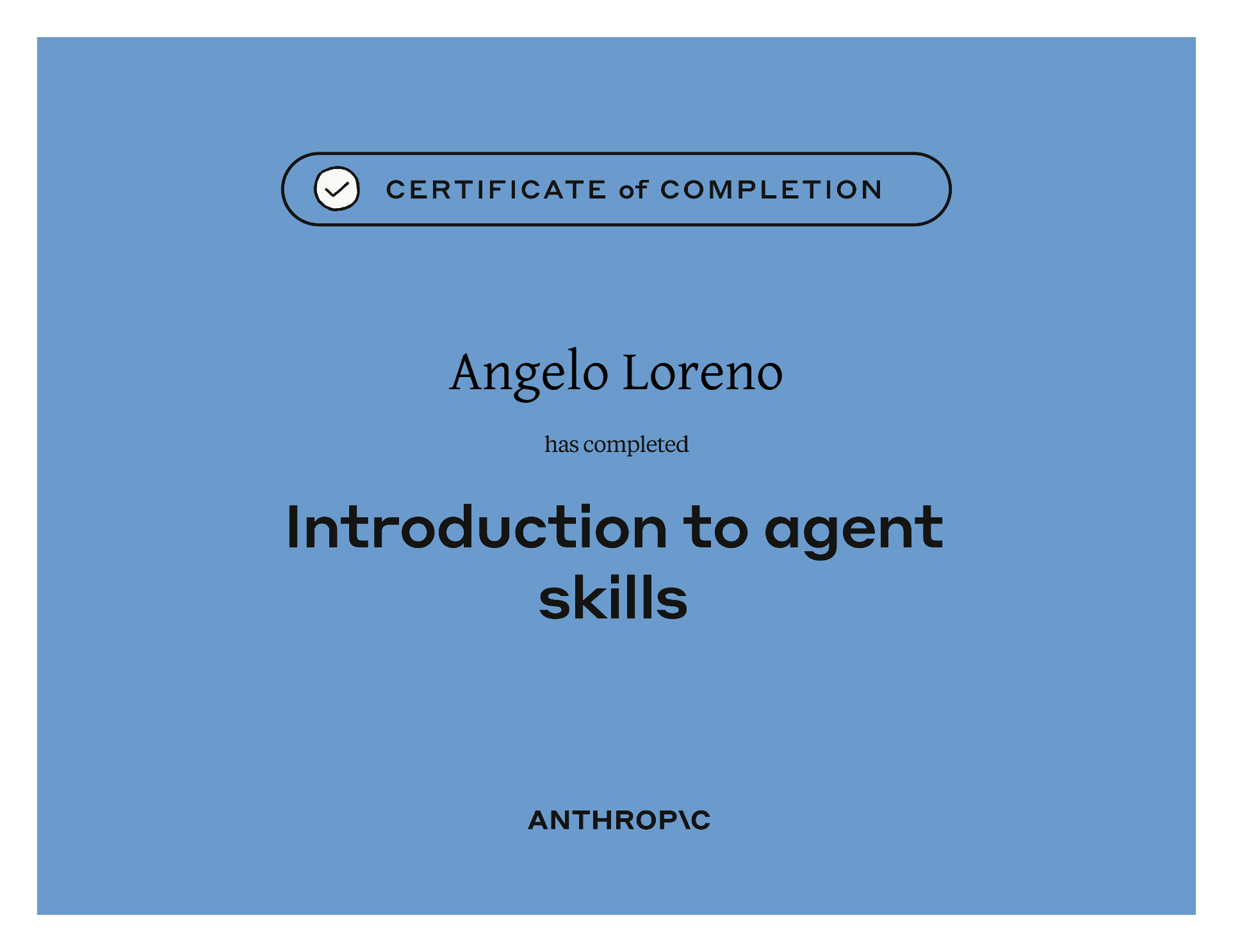 Introduction to agent skills certificate